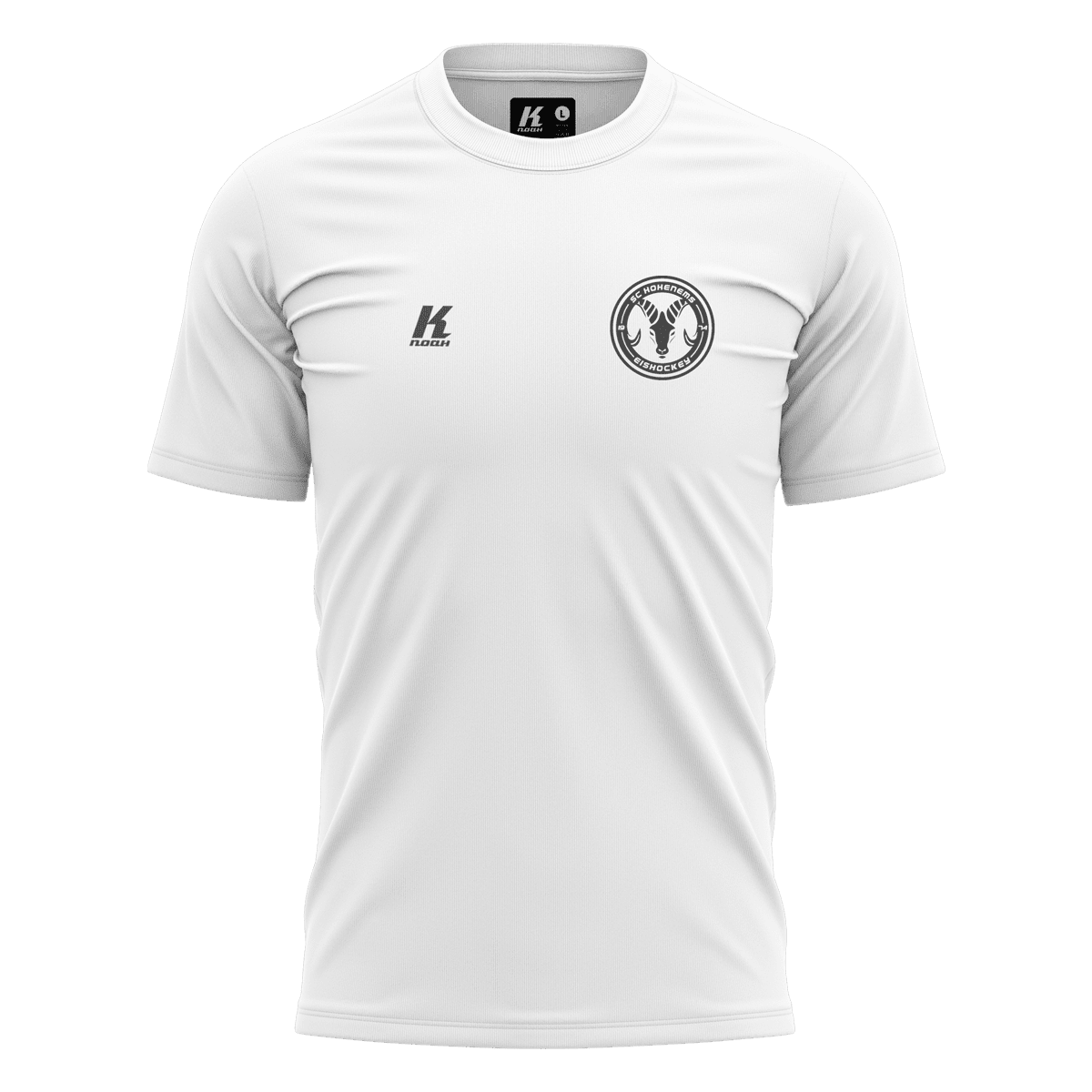 Basic Tshirt weiss, logo grau